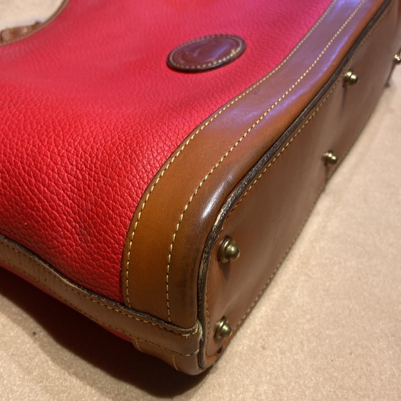 Dooney and Bourke Large Hobo - Red with British Tan - Picture 10 of 11